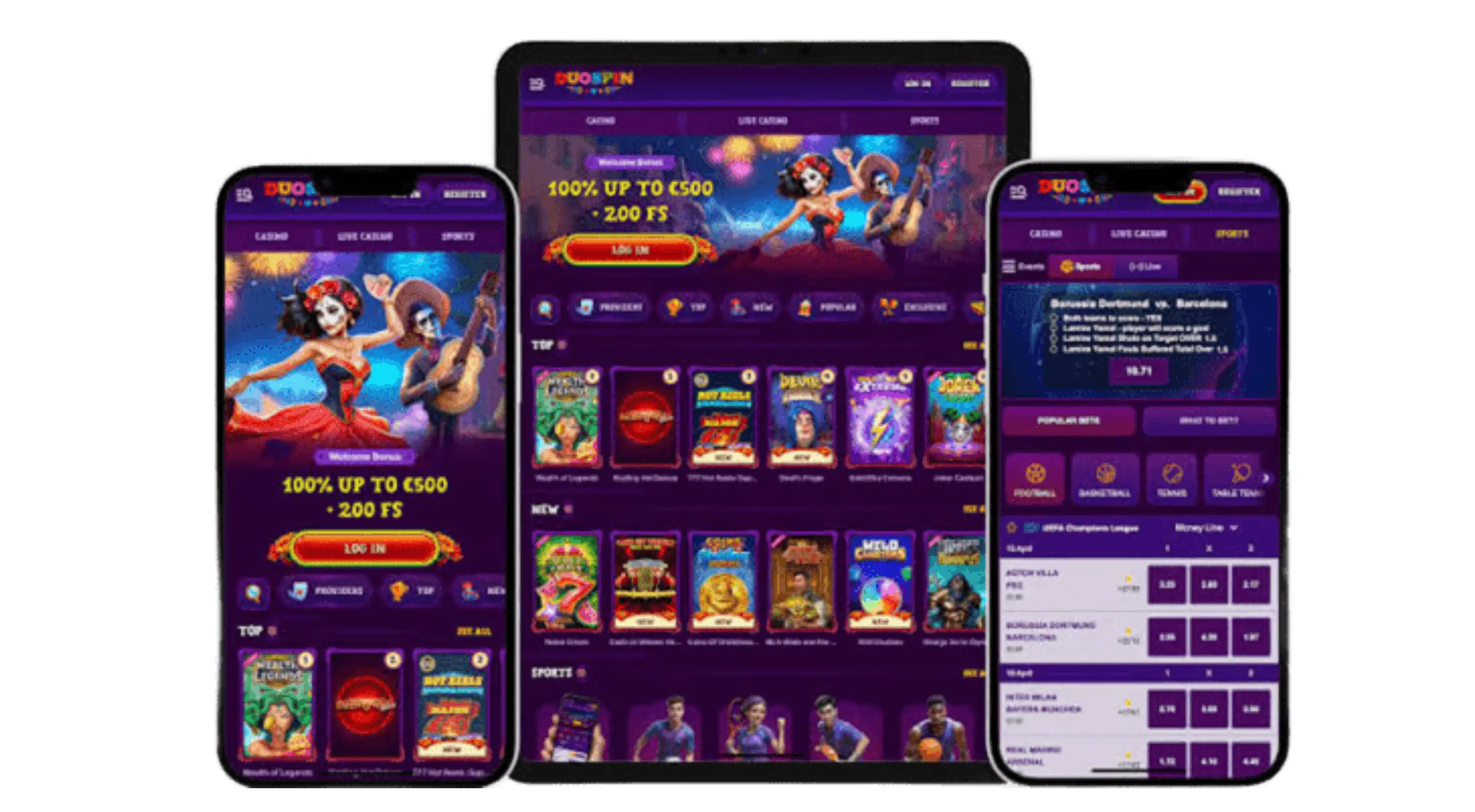 Duospin Casino App-Screenshot
